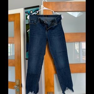 Just Black Raw Hem Jeans